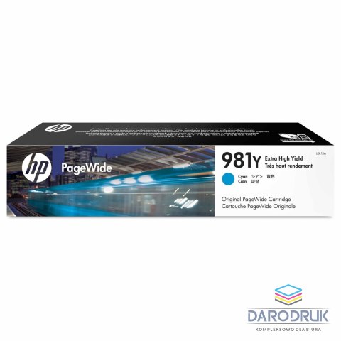 Tusz HP 981XXL Extra HY do PageWide Color 556dn | 16 000 str. | cyan