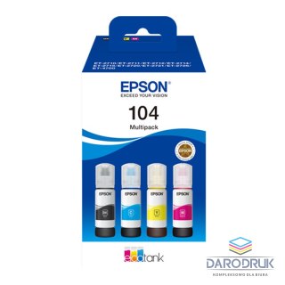 Zestaw Tuszy Epson 104 EcoTank | 4 x 65 ml | CMYK
