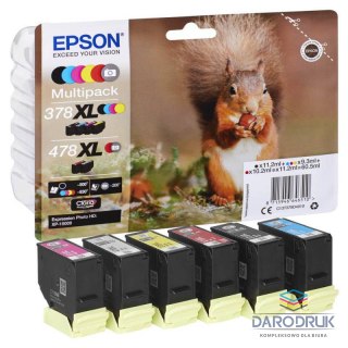 Zestaw tuszy Epson 6w1 478XL Multipack Claria Photo HD CMYK+ G