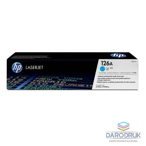 Toner HP 126A do Color LaserJet Pro CP1025, M175/275 | 1 000 str. | cyan