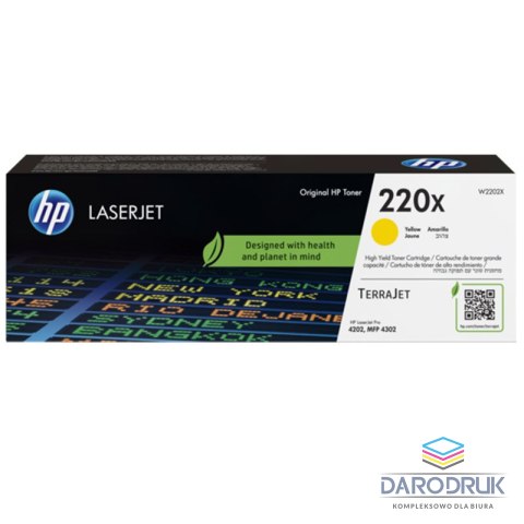 Toner HP 220X | 5 500 str. | Yellow