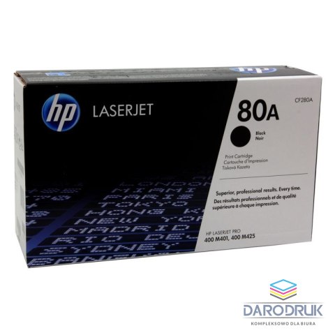 Toner HP 80A do LaserJet Pro 400 M401/425 | 2 560 str. | black