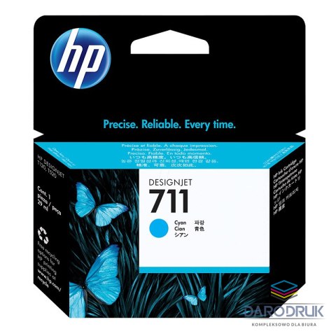 Tusz HP 711 do Designjet T120/520 | 29ml | cyan
