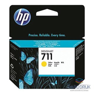 Tusz HP 711 do Designjet T120/520 | 29ml | yellow