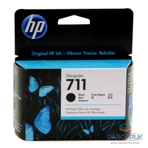 Tusz HP 711 do Designjet T120/520 | 80ml | black