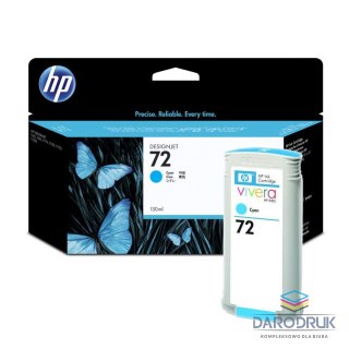 Tusz HP 72 Vivera do Designjet T610/1100/1200/1300 | 130ml | cyan