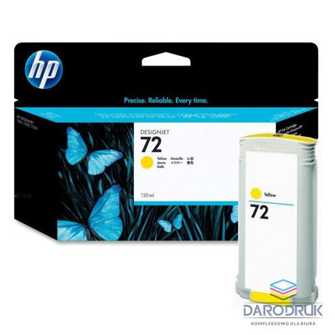Tusz HP 72 Vivera do Designjet T610/1100/1200/1300 | 130ml | yellow