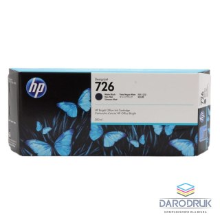 Tusz HP 726 do Designjet T1200/2300 | 300 ml | black matte
