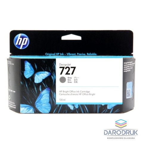 Tusz HP 727 do Designjet T920/1500/2500 | 130ml | grey