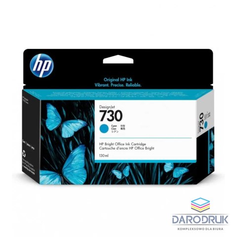 Tusz HP 730 do Designjet T1700 | 130ml | Cyan