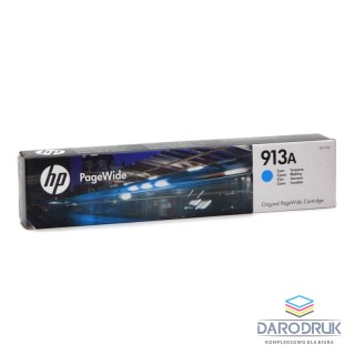 Tusz HP 913A do PageWide Pro 452DW/DWT, 477DW/DWT | 3 000 str. | cyan