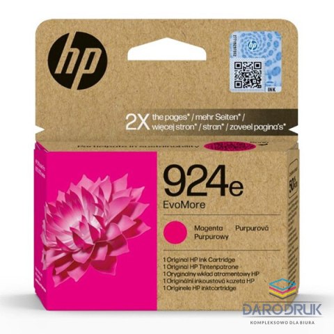 Tusz HP 924e | 800 str. | Magenta