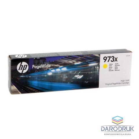Tusz HP 973X do PageWide Pro 452DW/DWT, 477DW/DWT | 7 000 str. | yellow