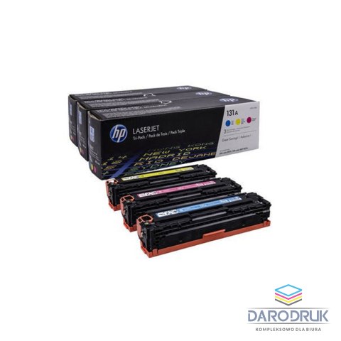 Zestaw trzech tonerów HP 131A do LaserJet Pro M251/276 | 3 x 1 800 str. | CMY