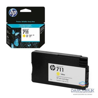 Zestaw trzech tuszy HP 711 do Designjet T120/520 | 3 x 29ml | yellow