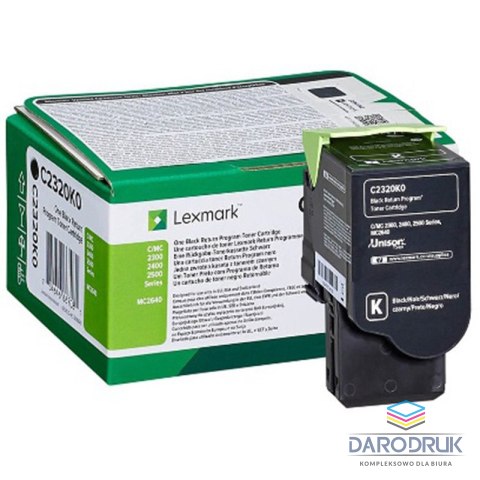 Kaseta z tonerem Lexmark do MC2640/C2325/ C2425 | zwrotna | 1 000 str. | BLACK