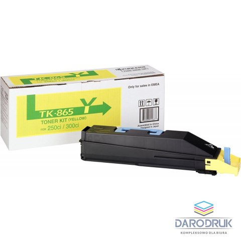 Toner Kyocera TK-865Y do TASKalfa 250ci/300ci | 12 000 str. | yellow