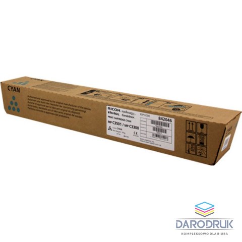 Toner Ricoh do MP C2800/3001/3300/3501| 16 000 str. | cyan