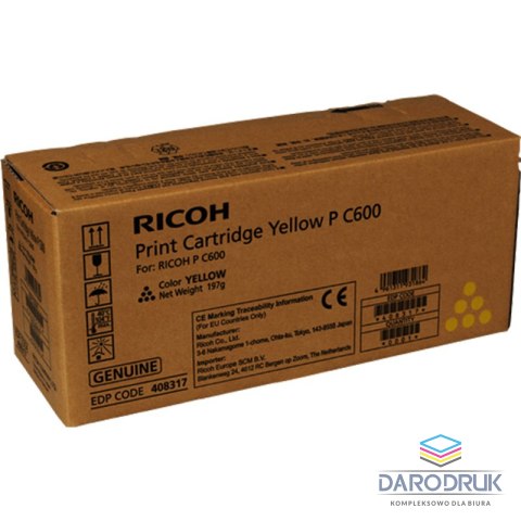 Toner Ricoh do P C600 | 13 000 | yellow