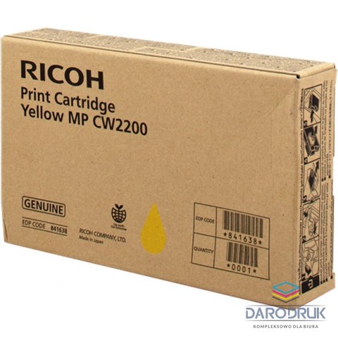 Tusz Ricoh do MP CW2200 | 100ml | yellow