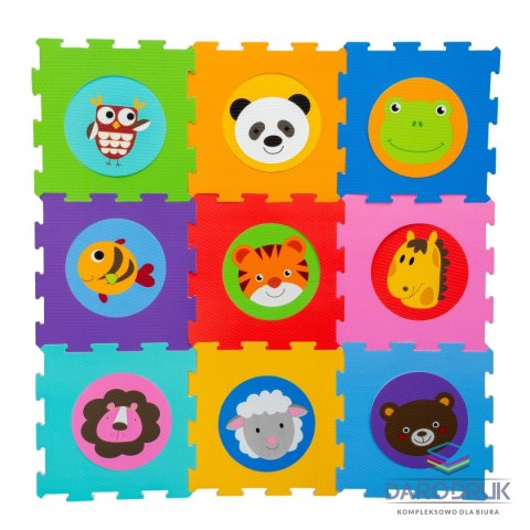 Smily Play Mata dla malucha piankowa zwierzęta, 33x33cm Smily Play (SP84004)