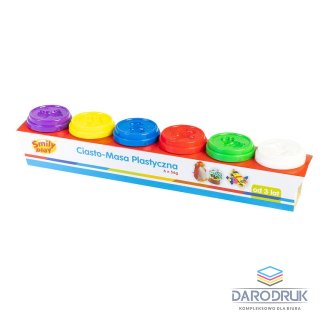 Smily Play Plastelina 6 kol. 6 tub ciasto-masa mix 56g Smily Play (SP83350)