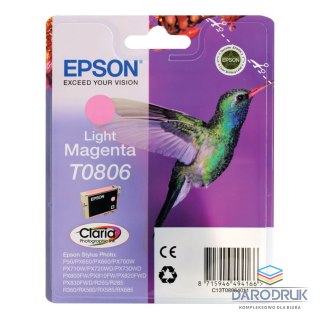 Tusz Epson T0806 do Stylus Photo R-265/285/360 RX560 | 7,4ml | light magenta