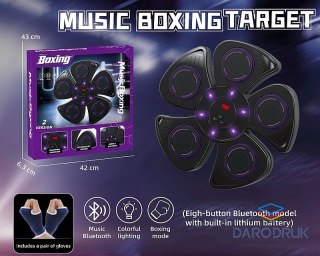 Adar Gra zręcznościowa zestaw bokserski, tarcza na baterie, z muzyką i światłem, z Bluetooth, z kablem USB do ładowania Adar (642256)