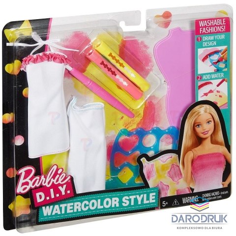 Barbie Zestaw kreatywny Zrób to sama - Akwarelowe wzory Barbie (fhw85)