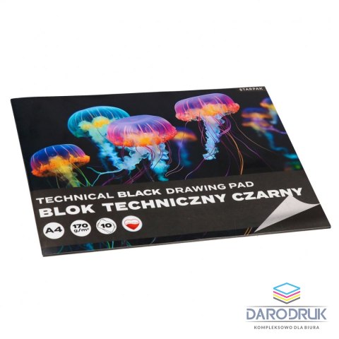 Starpak Blok techniczny czarny A4 Starpak (589014)