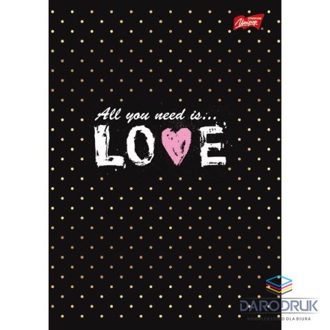 Unipap Zeszyt A5 Golden Love 60k. linia Unipap