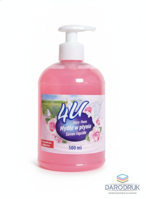 4u Mydło w płynie róża 500ml 4u (00511)