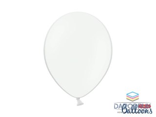 Partydeco Balon gumowy Strong w kolorze Pastel Pure White 30cm, 100szt. biały 300mm Partydeco (SB14P-008)