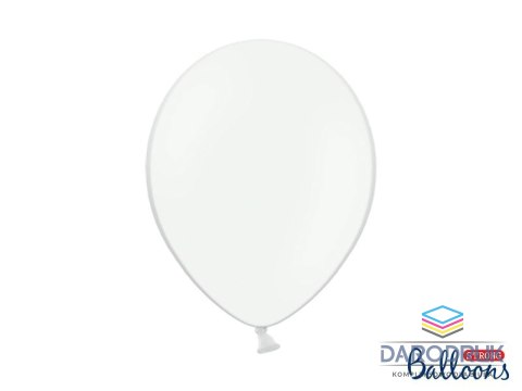 Partydeco Balon gumowy Strong w kolorze Pastel Pure White 30cm, 100szt. biały 300mm Partydeco (SB14P-008)
