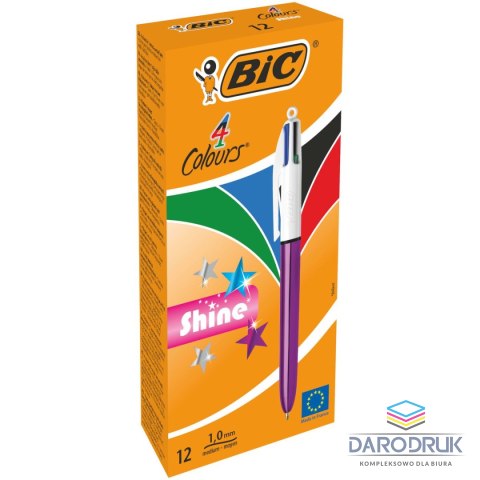 Bic Długopis wielofunkcyjny standardowy 4 Colours SHINE PURPLE wkład mix 1,0mm Bic (982876)