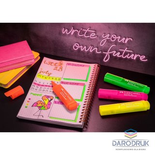 Faber Castell Zakreślacz Super Neon 4 kol. wkład mix 1,0-5,0mm Faber Castell (254600 FC)