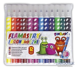 Fun&Joy Flamaster okrągłe 12 kol. Fun&Joy (FJ-218A-12)