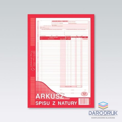 Michalczyk i Prokop Druk samokopiujący A4 Arkusz spisu z natury 48k. Michalczyk i Prokop (341-1)