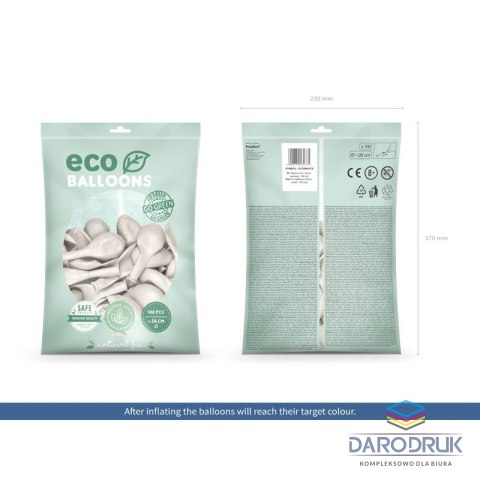 Partydeco Balon gumowy Metalizowane Eco Balloons perłowy 260mm Partydeco (ECO26M-070)