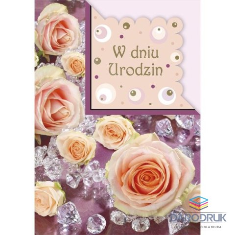 Pol-mak Kartka urodzinowa wycinana Pol-Mak z możliwością ustawienia cyfr B6 (B6S_URPA)