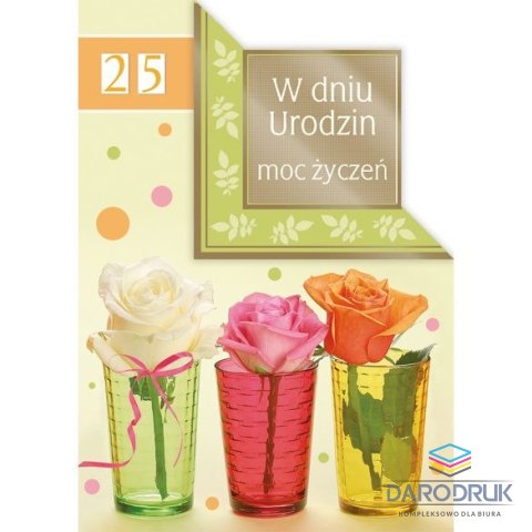 Pol-mak Kartka urodzinowa wycinana Pol-Mak z możliwością ustawienia cyfr B6 (B6S_URPA)
