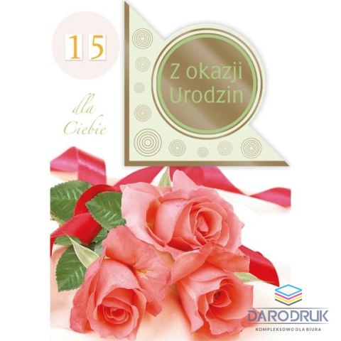 Pol-mak Kartka urodzinowa wycinana Pol-Mak z możliwością ustawienia cyfr B6 (B6S_URPA)