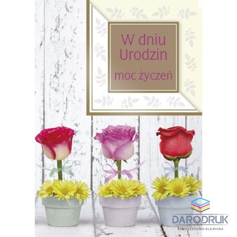 Pol-mak Kartka urodzinowa wycinana Pol-Mak z możliwością ustawienia cyfr B6 (B6S_URPA)