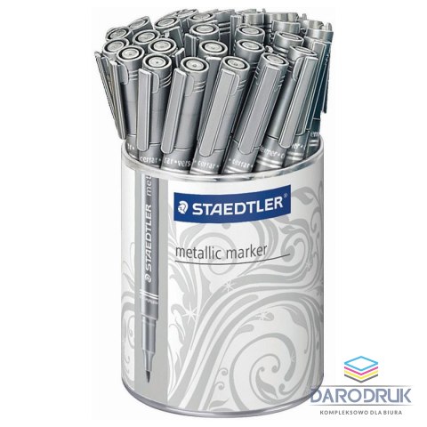Staedtler Marker permanentny metaliczny wkład srebrny 1,0-2,0mm okrągła końcówka Staedtler (8323-81)