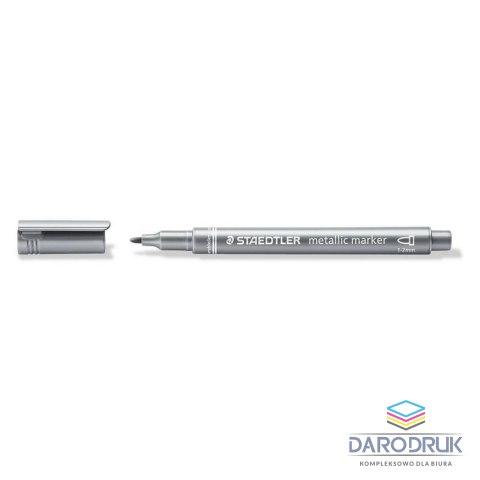 Staedtler Marker permanentny metaliczny wkład srebrny 1,0-2,0mm okrągła końcówka Staedtler (8323-81)