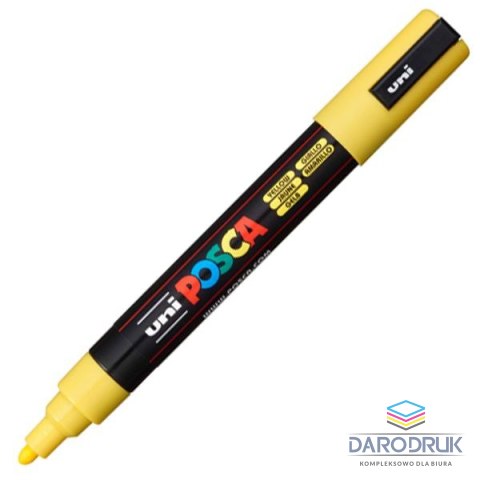 Uni Marker z farbą plakatową UNI Posca PC-5M żółty