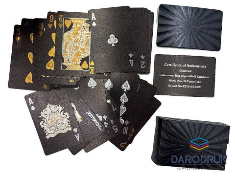 Adar Karty plastikowe, czarne Adar (604414)