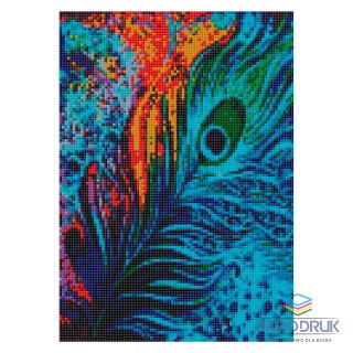 Flamingo Line Zestaw kreatywny Diamentowa mozaika 30x40cm Pawie pióro Flamingo Line (TE1376-02)
