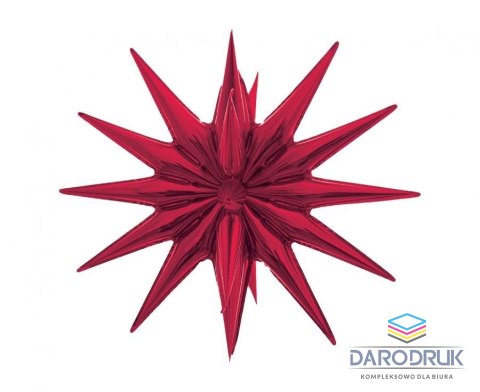 Godan Balon foliowy Gwiazda 3D czerwona, 50x46cm Godan (FG-G3CW)