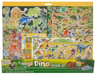 Grafix Naklejka (nalepka) Mega zestaw naklejek z dinozaurami 500 szt. 40 * 32 cm Grafix (100081)